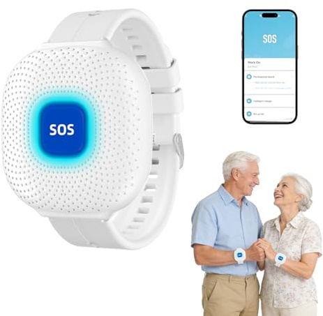 Personal Alarms for Elderly,Wifi Smart Panic Button- Connects to Phone Nurse Calling Alert System for Elderly Patient Seniors