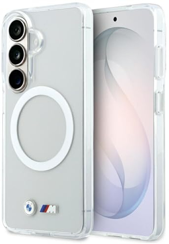 CG MOBILE BMW IML Stoßfestes Metalllogo kompatibel mit Mag Safe Hülle für Samsung Galaxy S26 (Transparent)