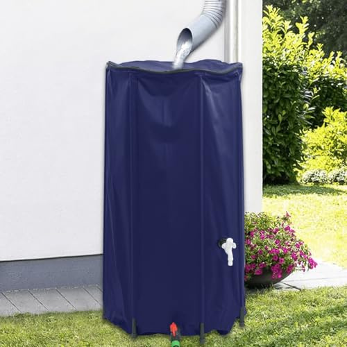Kaloriko Réservoir d'eau Pliable en PVC Bleu 100 L avec Robinet, Tuyau, entrée filtrée et Couvercle zippé pour arrosage Jardin, Potager, Serre, Balcon, pelouse et récupération d'eau de Pluie