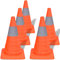 vidaXL 5x Pylon Kegel Verkehrsleitkegel Hütchen Warnkegel Pylone 42cm Faltbar Orange