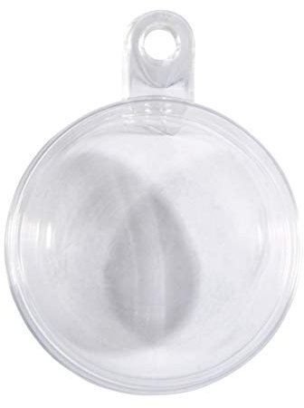Rayher 39470800 Plastik-Kugeln, teilbar, 6 cm ø, Set 6 Stück, Kunststoff-Kugeln zum befüllen, transparent, Acrylkugeln mit Aufhänge-Öse, Dekokugeln durchsichtig, Weihnachtskugeln zweiteilig