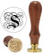 Mogoko Vintage-Stil Wachs Siegelstempel Siegel Set A-Z Gotik Schriftart Siegel Petschaft Holzgriff Brief 26 Buchstabe