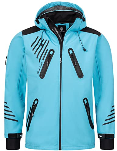 Rock Creek Softshelljacke Herren Outdoor Windbreaker H-140 | Wasserabweisende Übergangsbekleidung, funktionale Wanderjacke für Männer, Camping, Freizeit und wechselhaftes Wetter