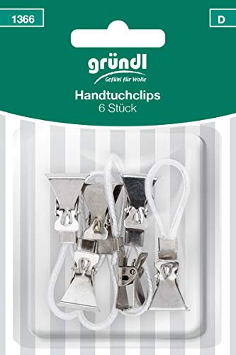Gründl Handtuchclip 6er-Set Metallisch Silver Handtuchhalter OVP 1366