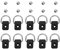 Nikou Kajak D Ring, 10 Stück Kajakfischen Rigging D Ringe Aufbauring Zurröse mit M6 Schrauben Kajak Zubehör für Canoe Bungee Kit Zubehör (Schwarz)