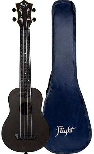 Flight, 4-saitige Konzert-Ukulele, schwarz, Sopran (TUSL-35 BK)