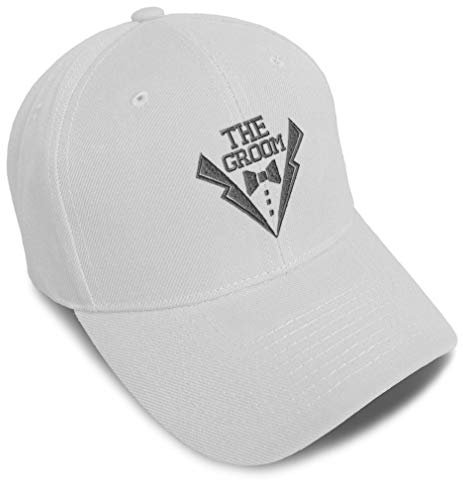 Individuelle Baseballkappe The Groom Stickerei Papa Hüte für Männer und Frauen Riemenverschluss, Weiss/opulenter Garten, Einheitsgröße