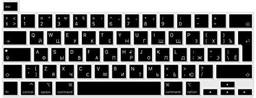 MMDW Russian Language Silicone Keyboard Cover Skin for MacBook Pro 16 inch A2141 2019 for MacBook Pro 13.3 inch A2338 M1/A2251/A2289 2020 New with Touch Bar & Touch ID European Version