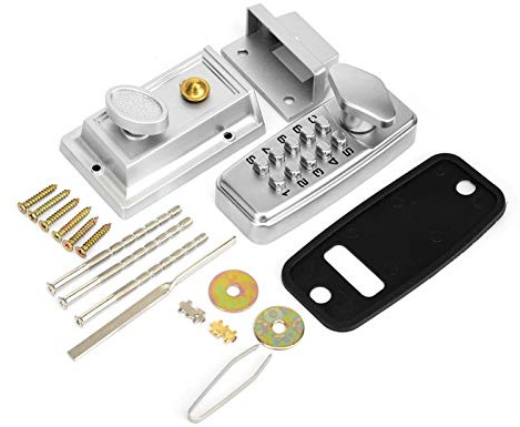 Digital Mechanical Password Door Lock, 2-4 Digits Bolt Button Code Lock for Outdoor Cabinet Door Security, Compact Code Lock for Cabinet Door Storage Locker with Secure Code