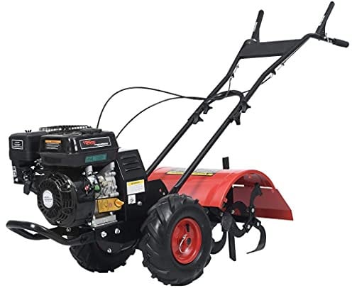 vidaXL Cultivateur à Essence Motoculteur Motobineuse Electrique Machine à Pelouse Jardin Extérieur Parterre de Fleurs 6,5 ch 196 cc