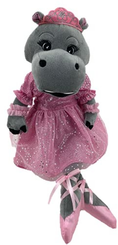 Sweety Toys, Ange, poupée 13418, Hippopotame, Ballerine, fée, en Peluche, Princesse, 50 cm, avec Couronne, Rose