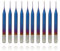 10pcs Fresa a cono Carburo di tungsteno, Frese a candela Frese per router di CNC, Carburo a grana ultra fine, Fresa per intaglio con fresa CNC Fresa rivestita blu per macchina per incisione PCB(0.6mm)