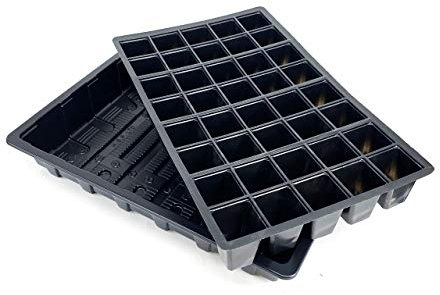 Nutley's Seed Tray (With Or Without Holes) + 40 Or 24 Cell Inserts (3, 40-Cell Without Holes)