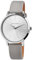 Just Watch Ella Damen-Uhr Echt Leder Dornschließe Analog Quarz elegant JW10093 (grau)
