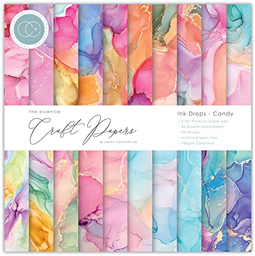 Craft Consortium Craft Con Pappad-Papierblock, 15,2 cm, 20 Designs