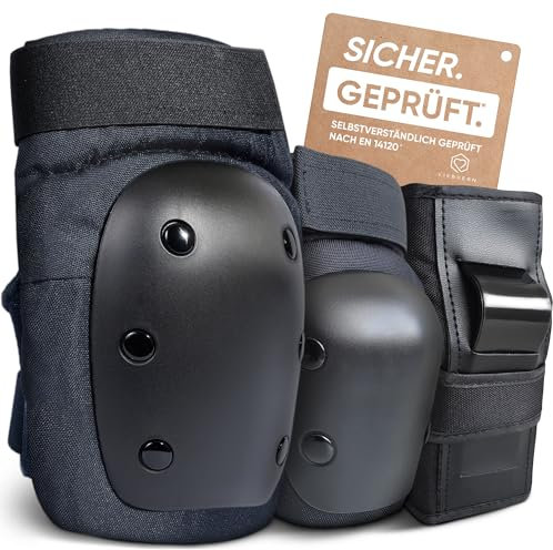 Liebkern Skate Protektoren Set für Erwachsene & Kinder [unisex] - Ideal für Inliner, Skateboard, Scooter - Schoner Inliner Erwachsene Knieschoner Inliner Schoner Erwachsene Schoner Set Erwachsene