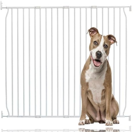 Bettacare Eco Screw Fit Pet Gate, White, 130cm - 140cm, Screw Fitted Dog Gate, Safety Gate for Puppy