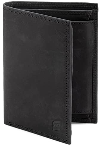 SERASAR | Leder Geldbörse Herren [Vintage] mit RFID Schutz | Echtleder | 12 Kartenfächer | Inklusive Geschenkschachtel | Tolle Geschenkidee