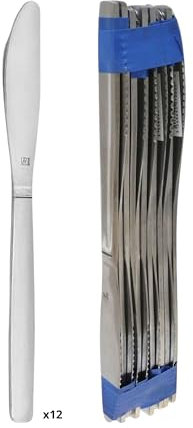 PRADEL ESSENTIEL - 12 couteaux de table - Baltics - Acier inoxydable 18/0, Finition Standard - Longueur 206 mm
