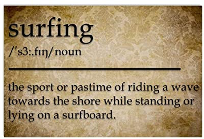 Vintage-Poster, Metallschild, Surfen, Antik-Blechschilder, Retro-Schild, Wanddekoration, Geschenk für Zuhause, Küche, Büro, Club, Bar, Fitnessstudio, 20,3 x 30,5 cm