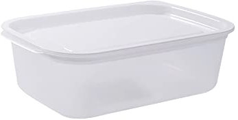 Kühlschrank-Aufbewahrungsbox kann mikrowellengeeignet werden, transparente Frischhalte-Aufbewahrungsbox, Küchenaufbewahrung, versiegeltes Glas, Glasschüssel Mit Deckel Groß Eckig (A, One Size)