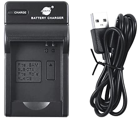 DSTE NEW USB Camera Battery Charger Compatible for Samsung SLB-07 SLB-07B SLB-07EP SLB-07A Rechargeable Battery PL150 PL151 Camera