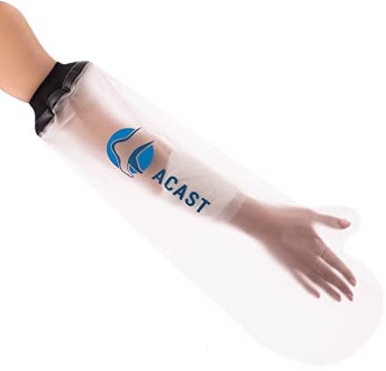 ACAST Waterproof Arm Cast Cover for Plaster Cast, Shower & Bath, Reusable Hand Sleeve Dressing Protector for Broken Arm, Wrist, Elbow & Fingers