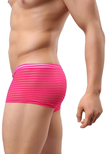 Drelaar Boxer rayé sexy transparent pour homme