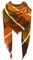 Durio Halstuch Tuch Dreieckstuch Damen Herbstschal Dünn Schal Weich Deckenschal Tuch Elegant Mit Fransen A37-Orange Einheitsgröße