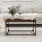 Higsose Wohzimmer Couchtisch 80x50x40 cm Wohnzimmertisch Holz Couch Tischchen Sofatisch Modern Couchtisch Angebot Coutschtische Einfach Tisch FüR Wohnzimmer Coutisch Industrial Braun Eichen-Optik