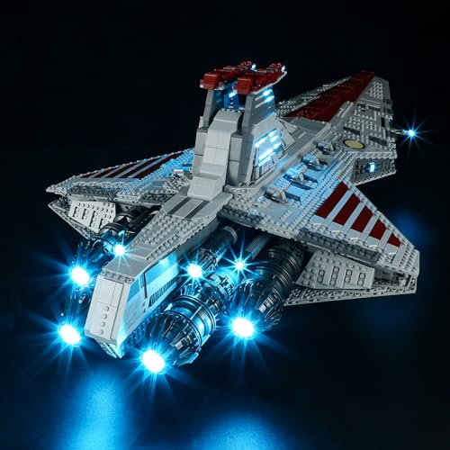 GEAMENT LED Licht-Set Kompatibel mit Lego Star Wars Republikanischer Angriffskreuzer der Venator-Klasse (Venator Class Republic Attack Cruiser) 75367 (Modell-Set Nicht enthalten)