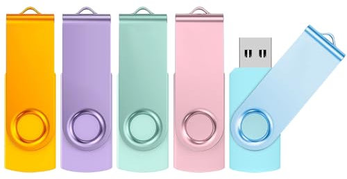 ABLAZE Cle USB 32 Go Lot 5 Clé USB 3.0 Rapide Flash Drive 32go Stockage Disque Mémoire Stick avec Lumière LED pour Ordinateurs Windows, PC, TV, Car