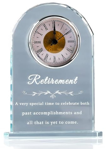 Qianwei Ruhestandsgeschenke für Frauen und Männer – Kristall-Uhr, Geschenk für Kollegen, Abschiedsgeschenke für Frauen, Abschiedsgeschenke für Chef, Abschiedsgeschenk für Chef, Happy Ruhestand,