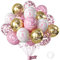 Palloncini 5 Anni Bianco Rosa Oro - Decorazioni Festa Compleanno per Ragazze