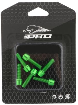 YYunying Bike Stem Bolts, Green, 6PCS M5x18mm | Stainless Steel, With Washer, For BMX MTB Road Bikes