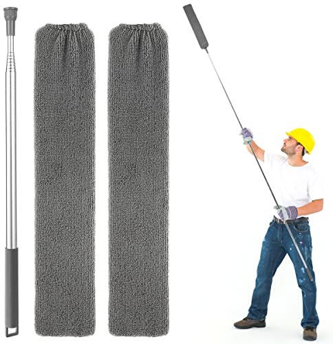 Gap Dust Cleaner, Retractable Microfiber Gap Cleaning Duster Flexible Long Flat Gap Duster with Extendable Pole and Cloth Cover for Sofa Bed Furniture Bottom Ceiling Fan Blinds