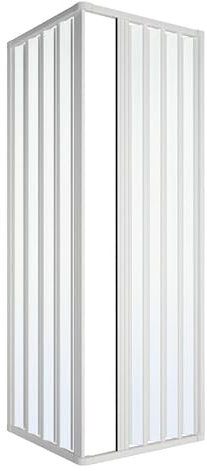 Linea Doccia - Box Doccia in PVC Soffietto Estensibile | Apertura Angolare Reversibile | Facile da Pulire | Made in Italy, Misura 70x130 xh185cm Telaio Bianco