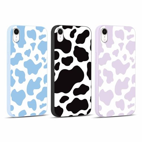 Foonary 3 Pack Phone Case Compatible with iPhone XR 6.1 , Ultra Slim Fit Soft TPU Silicone with Leopard Design Aesthetics Pattern, Shockproof Bumper Protector Matte Cover for iPhone XR