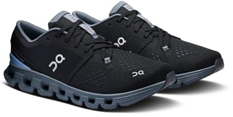 On Cloud X 4 Herren-Sneaker, Schwarz/Chambray, 39.5 EU