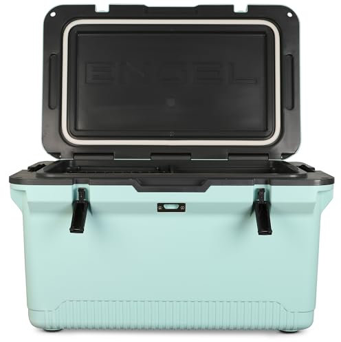 ENGEL Ultra-Light 56.8 L Cooler Box - Injection Molded Cool Box Large Enough for 80 Cans, Keeps Ice up to 7 Days, Camping Cooler Suitable for Picnics, Festivals, Beach & Travel, 75 x 45.7 x 43.2 CM