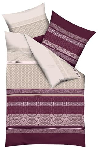 Kaeppel Biber Bettwäsche Valencia bordeaux 1 Bettbezug 135 x 200 cm + 1 Kissenbezug 80 x 80 cm