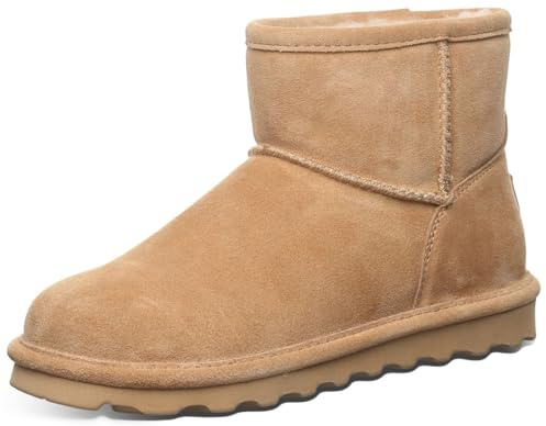 BEARPAW Alyssa Damen Stiefelette in mehreren Farben, Damen-Stiefelette, Schlupfstiefel, bequemer Winterstiefel, iced-coffe, 41 EU