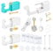 WillTen Gold Ear, Nose & Belly Piercing Starter Kit - Disposable Gun with Built-in Studs