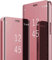 BoerHang Hülle Kompatibel mit Samsung Galaxy S25 Handyhülle, Smart Clear View Cover, Clear View Standing Case, Durchscheinender 360° Schutz.(Roségold)