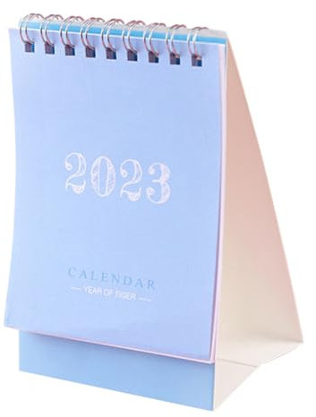 Parliky Zweijähriger Mini-tischkalender 2023 Papierkalender Dekorativer Kleiner Kalender Notizen