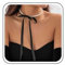 Aneneiceera Vintage Perlenband Choker Halskette Schwarzes Satinband Schleife Halskette Weiße Perlenkette Lange Schwarze Schleife Binden Halskette Kettenschmuck Für Frauen (schwarze Quaste)
