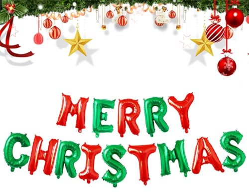 Merry Christmas Folienballon,Merry Christmas Ballon Banner,Weihnachtsbanner aus Luftballon,Weihnachtsballons,Weihnachten Luftballon,Weihnachten Folienballon,Weihnachten Ballon für Weihnachtsdekoration