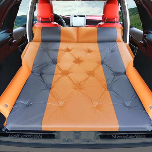 WuYyyyy Matratze Auto Luftbett für VW Transporter T4 T5 T6,Auto Luftmatratze Schlafmatte,Reise Campingzubehör.,B-Orange