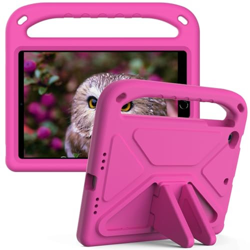Eabhulie Custodia per iPad Mini 1/2/3/4/5 Leggera e Antiurto Bambini Cover in Eva con Maniglia e Supporto Rosa