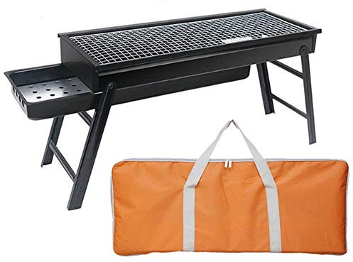 Barbecue Portable au Charbon de Bois Pliable, pour campeurs en Plein air, Amateurs de Barbecue, Voyage, Parc, Plage, Nature, pour 3 à 5 Personnes, 60 x 22 x 33 cm, B